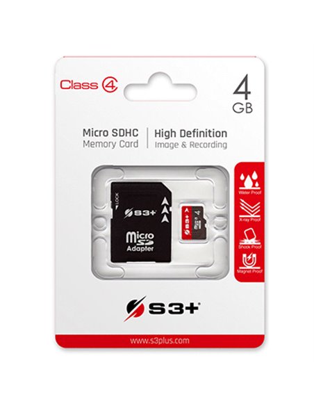 MICRO SECURE DIGITAL 4GB S3SDC4/4GB CLASS4 + ADATTATORE S3+