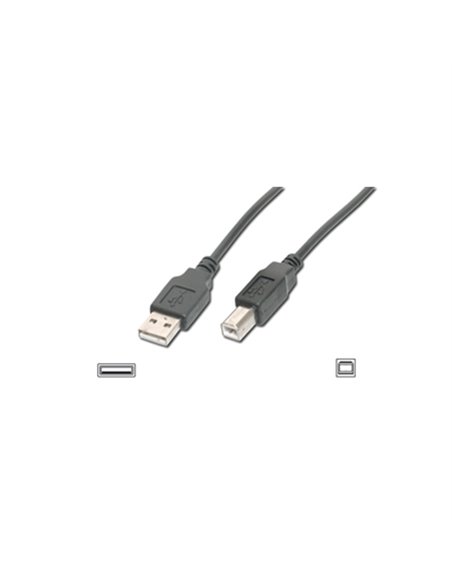 CAVO USB2.0 A-B M/M 1.8MT DIGITUS AK6722 NERO -