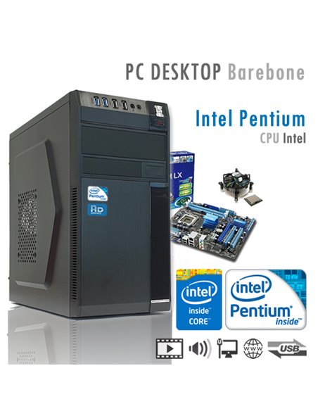PC Intel Pentium G5400 Dual Core/PC Assemblato Barebone Computer Desktop